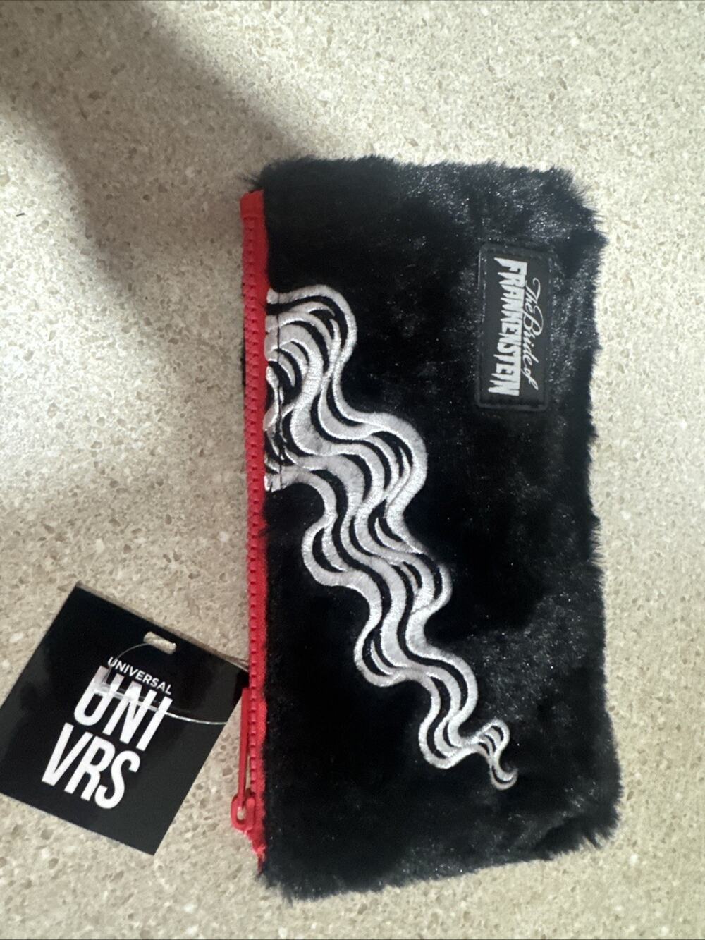 NEW Universal Studios Monsters The Bride Of Frankenstein Furry Zip Pouch Wallet